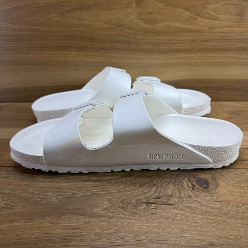 Birkenstock Arizona Eva White Sandals Womens 10 EU 41 Rubber Slides Slip On - Picture 6 of 10